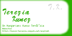 terezia kuncz business card